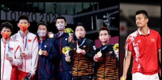 Lee Yang/Wang Chi-lin, Li Junhui/Liu Yuchen, Aaron Chia/Soh Wooi Yik Win Olympic men's doubles medals; Chen Long Faces Anthony Ginting in men's singles semis. (photo: Lintao Zhang/Getty Images)