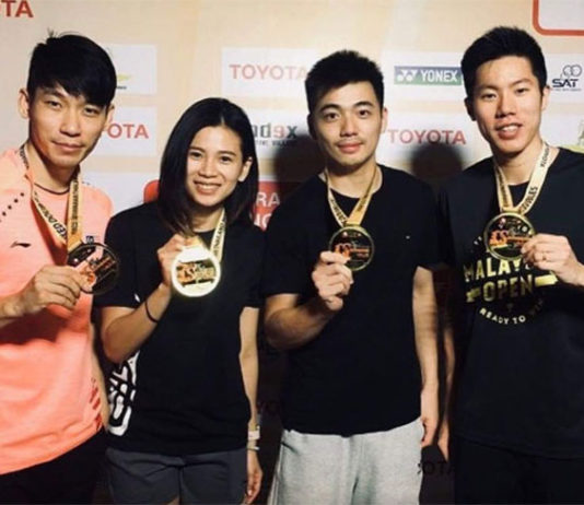 Chan Peng Soon/Goh Liu Ying and Goh V Shem/Tan Wee Kiong have been serving as each other’s coaches during the tournament.