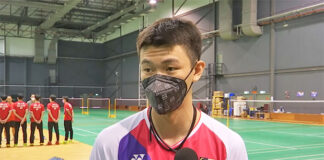 Lee Zii Jia talks to Malaysian media on Tuesday. (photo: Astro Arena)