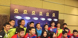 Lee Yong-Dae (back row, third right) and other Muar City players (photo: Purple League)