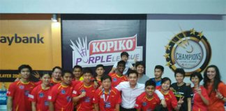 Congratulations to Kajang BC and Liliyana Natsir (third from the right) for the win on Wednesday (photo: Kajang BC)