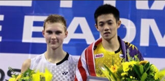 Viktor Axelsen vs. Daren Liew (R) in Toyota Thailand Open Quarters. (photo: BWF)