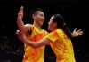Zhang Nan (left) and Zhao Yunlei are one of the sweetest couple in Badminton.