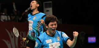 Lee Yong Dae praises Fajar Alfian for his performance on Friday (photo: PBSI)