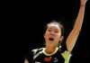 China's Li Xuerui screams in delight after clinching her first Malaysian Open title on Sunday. She defeated compatriot Wang Shixian in the final.