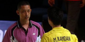 Misbun Sidek (left) seen here coaching his son, Misbun Ramdan at the 2014 Malaysian Open last month.