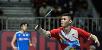 Lee Zii Jia gives Malaysia a strong start in the first Group B tie against Singapore. (photo: Bernama)