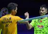 Lee Chong Wei (left) and Lin Dan could potentially renew their longtime rivalry at All England final. (photo: GettyImages)