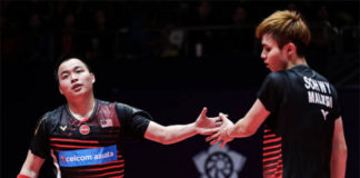 Aaron Chia/Soh Wooi Yik advance to Spain Masters quarter-finals. (photo: Shi Tang/Getty Images)