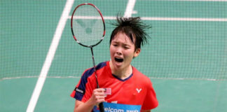 Goh Jin Wei advances to German Open semi-finals with hard-fought win against Zhang Beiwen on Friday. (photo: Bernama)