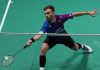 Jan O Jorgensen takes on Lin Dan at the 2016 Malaysia Open. (photo: GettyImages)