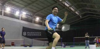 Hendra Setiawan passes the fitness test. (photo: PBSI)