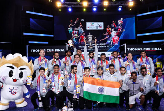 Congratulations to the Indian men's team for winning the 2022 Thomas Cup. (photo: Shi Tang/Getty Images)