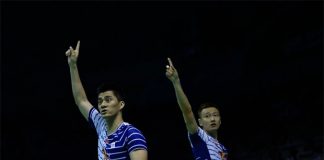 Fu Haifeng/Zhang Nan form a formidable first men's doubles pair for China. (photo: AFP)