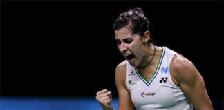 Carolina Marin advances to the 2021 European Championships final. (photo: Shi Tang/Getty Images)