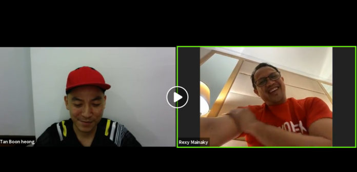 Tan Boon Heong shares fun stories with Rexy Mainaky in live chat. (photo: Tan Boon Heong's Facebook)
