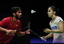 Saina Nehwal, Kidambi Srikanth's Olympics hopes are fading as the Indian team's Malaysian Open participation is in doubt. (photo: AFP)