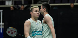 Aaron Chia/Soh Wooi Yik make the 2023 Singapore Open semi-finals. (photo: Shi Tang/Getty Images)