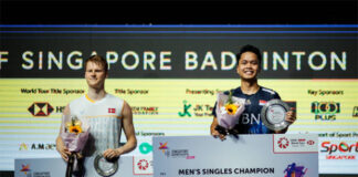 Anthony Sinisuka Ginting claims 2023 Singapore Open. (photo: Shi Tang/Getty Images)