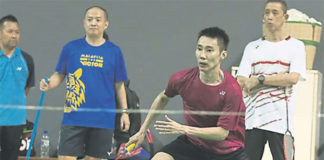 Lee Chong Wei has been training hard under new coach Misbun Sidek. (photo: Bernama)