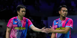Hendra Setiawan/Mohammad Ahsan are one match away from their first title in 2022. (photo: Shi Tang/Getty Images)