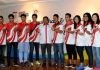 The Indonesian badminton Olympic squad pose for pictures. (photo: PBSI)