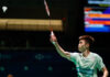 Ng Tze Yong loses to Loh Kean Yew in the quarter-finals of the 2023 Korea Open. (photo: Shi Tang/Getty Images)