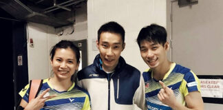 Lee Chong Wei (middle) stands up for Chan Peng Soon(R)/Goh Liu Ying against online haters. (photo: Bernama)