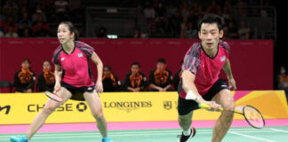 Chan Peng Soon/Cheah Yee See scored the first point for Malaysia in the 2022 Commonwealth Games mixed team semi-final. (photo: Alex Livesey/Getty Images)