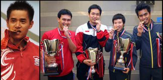 Simon Santoso, Mohammad Ahsan, Hendra Setiawan, Liliyana Natsir dan Tontowi Ahmad have pulled out from World Championships (from left)