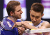 Brice Leverdez vs. Lee Chong Wei. (photo: AP)