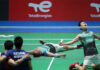 Aaron Chia/Soh Wooi Yik celebrate after clinching the match-point. (photo: Toru Hanai/Getty Images)