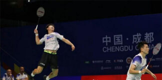 Zheng Siwei (R)/Liu Yuchen guide Qingdao to 3-2 win over Zhejiang. (photo: CBSL)