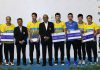 Lee Chong Wei (blue shirt), other Rio badminton silver medalists and BAM coaches receive incentives from BAM on Saturday. (photo: Sinchew)