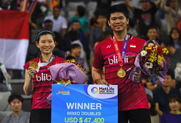 Praveen Jordan/Debby Susanto win their second Superseries title at the 2017 Korea Open. (photo: AP)