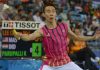 Lee Chong Wei is keeping a steady pace in the Asian Games men's singles event