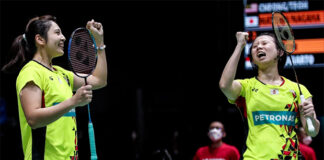 Anna Cheong Ching Yik/Teoh Mei Xing stage remarkable comeback against Febriana Dwipuji Kusuma/Amallia Cahaya Pratiwi in China Open first round. (photo: Shi Tang/Getty Images)