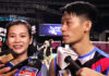 Goh Liu Ying/Chan Peng Soon talk to Malaysian media before the 2023 Malaysia Open.