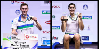 Viktor Axelsen and Carolina Marin win YONEX Thailand Open.(photo: Shi Tang/GettyImages)