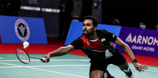 HS Prannoy survives to complete the epic Thailand Open comeback. (photo: Shi Tang/Getty Images)