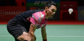 Jonatan Christie to play Chico Aura Wardoyo in indonesia masters final. (photo: AFP)