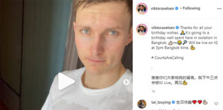 Viktor Axelsen stays physically active during self-quarantine.