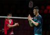 Lee Zii Jia beats Brian Yang of Canada at the 2020 Thomas Cup finals on Tuesday. (photo: Shi Tang/Getty Images)