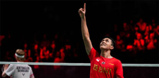 Jonatan Christie's win against Anders Antonsen on Saturday was a turning point for Indonesia to eventually able to Denmark 3-1 in the 2020 Thomas Cup semi-final. (photo: Shi Tang/Getty Images)