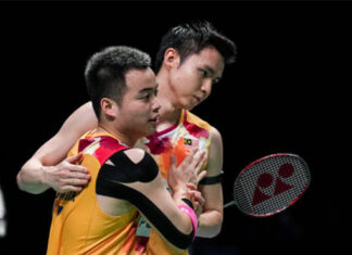 Aaron Chia/Soh Wooi Yik enter the 2023 Denmark Open final. (photo: AFP)