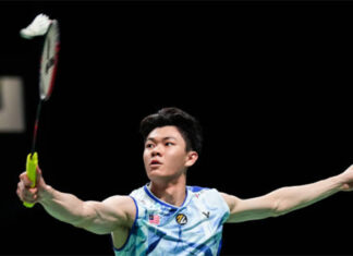 Lee Zii Jia exacts sweet revenge against Weng Hong Yang for his loss in last Sunday's Denmark Open final at the French Open first round on Wednesday. (photo: Shi Tang/Getty Images)