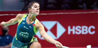 Carolina Marin marches into SaarLorLux Open Semis. (photo: Lars Ronbog / FrontZoneSport via Getty Images)