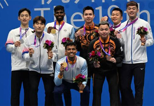 Chirag Shetty/Satwiksairaj Rankireddy clinch the gold medal at the 2022 Asian Games. (Photo: AFP)