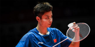 Shi Yuqi advances to the Macau Open quarter-final. (photo: AFP)