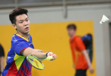 Lee Zii Jia shows he can take on high level player from China. (photo: AP)